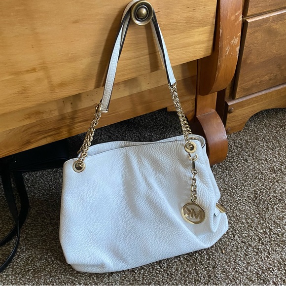 MICHAEL Michael Kors Women's White Jet Set Chain Shoulder Bag - Picture 2 of 5